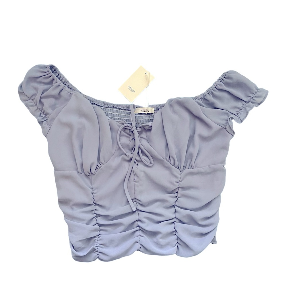 Active USA slate blue NWT crop top large